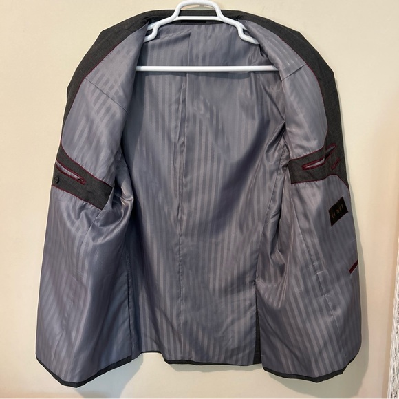 Vince Glen Plaid Suit Men’s 48L Designed In Italy Gray Pants 43 Easily Tailored - Picture 3 of 16